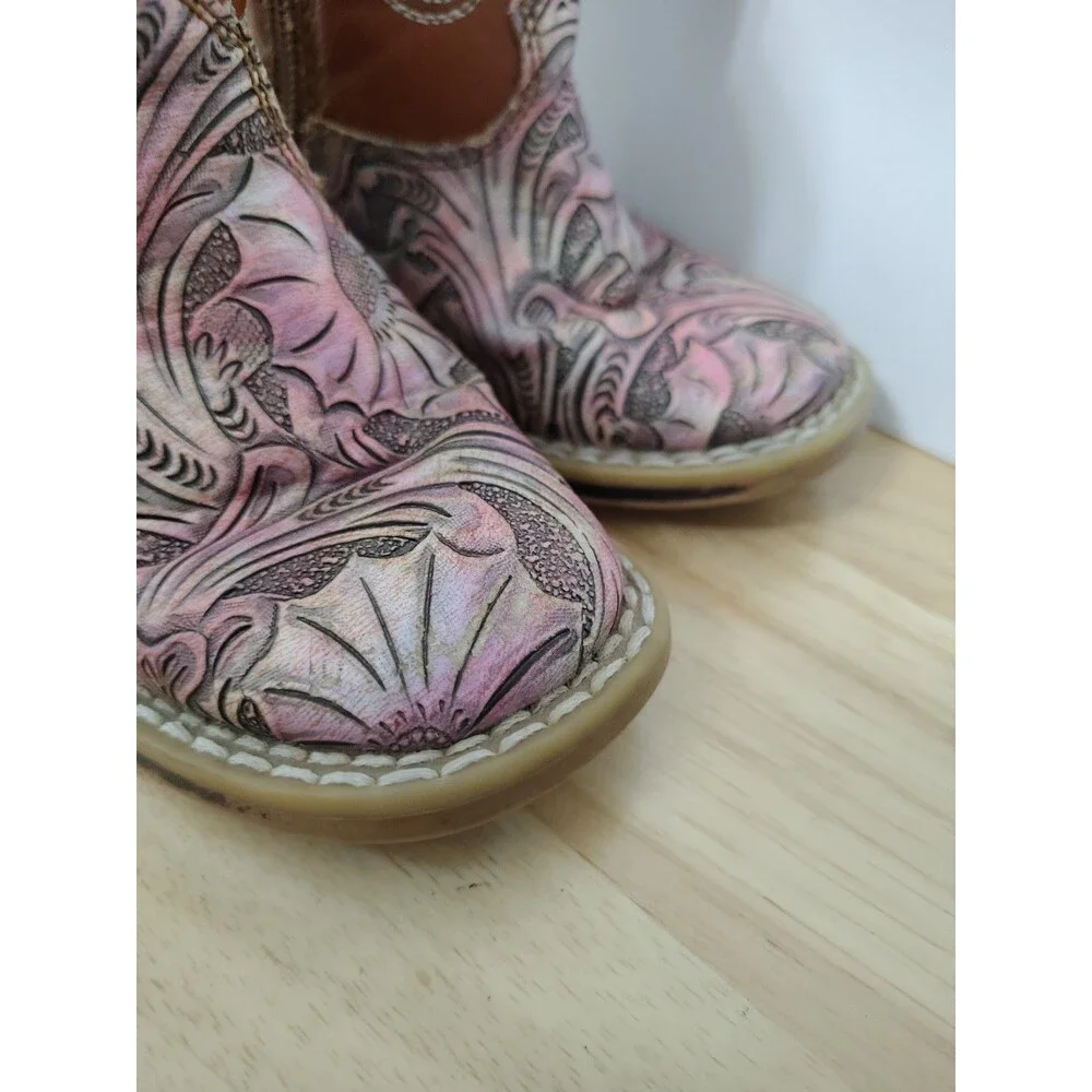 Toddler Girls Twister M&F Western Elizabeth Boots Size 5 Cowgirl Boots Embossed